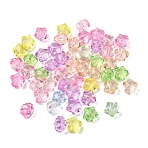 Transparent Acrylic Beads, Star, Mixed Color, 11.5x12.5x9.5mm, Hole: 2.2mm(X-TACR-C002-01B)