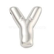 Non-Tarnish 304 Stainless Steel Pendants, Letter Charm, Letter Y, 21x16.5x5.5mm, Hole: 2mm(STAS-B071-01P-Y)