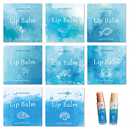 80Pcs 8 Style Custom Lip Balm DIY Label Sticker, Coated Paper Paster, Self-Adhesive Stickers, Square, Ocean Themed Pattern, 5x5cm, 10pcs/style(DIY-CP0007-95I)