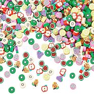 Handmade Polymer Clay Beads, Fruit, Mixed Color,  240pcs/bag(CLAY-NB0001-17)