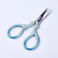 Stainless Steel Scissors, Embroidery Scissors, Sewing Scissors, Blue, 9.4x4.75x0.5cm(TOOL-WH0117-28B)