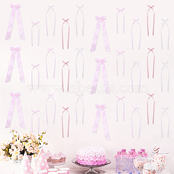 100Pcs Polyester Clothing Accessories, Bowknot, 100Pcs Acrylic Double-sided Adhesive Tape, Mixed Color, 210~350x77~100x3~9mm(DIY-ME0003-15)