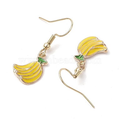 10 Pairs 10 Styles Fruit Alloy Enamel Dangle Earrings for Women(EJEW-JE05905)-5