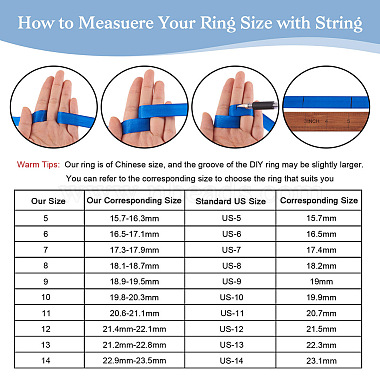 Pandahall 12Pcs 6 Size 201 Stainless Steel Grooved Finger Ring Settings(RJEW-TA0001-05P)-7