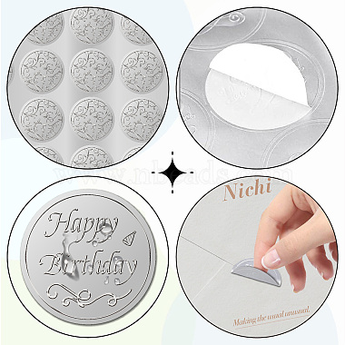 Custom Round Silver Foil Embossed Picture Stickers(DIY-WH20008-003)-3