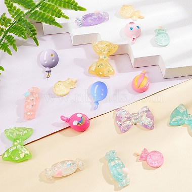SUNNYCLUE 40Pcs 20 Style Opaque Resin Cabochons(CRES-SC0002-20)-4