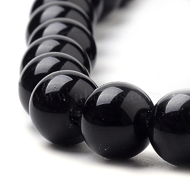 Natural Black Onyx Beads Strands(G-S259-19-10mm)-3