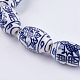 Handmade Blue and White Porcelain Beads(PORC-G002-37)-2