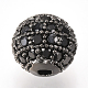 Brass Micro Pave Cubic Zirconia Beads(X-ZIRC-Q013-10mm-143B)-1