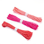 3 Bundles 3 Colors Paper Cords String, for Jewelry Making, 2-Ply, Red, 2mm, about 32.81 Yards(30m)/bundle, 1 bundle/color(OCOR-TA0002-15A)