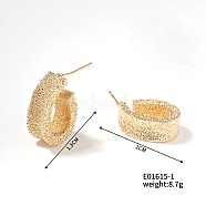 Geometric C-shaped Earrings, Stylish and Versatile, European and American Fashion, Golden, 20x13mm(FE7796-1)