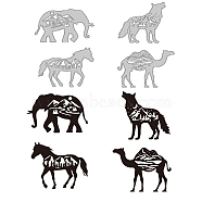 Forest Theme Carbon Steel Cutting Dies Stencils, for DIY Scrapbooking, Photo Album, Decorative Embossing Paper Card, Stainless Steel Color, Animal, 86~108x69~85x0.8mm, 4pcs/set(DIY-WH0309-1375)