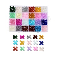 DIY Round Glass Beads DIY , Mixed Color, 8x7mm, Hole: 1mm(DIY-Z025-01A)