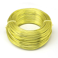 Round Aluminum Wire, Flexible Craft Wire, for Beading Jewelry Doll Craft Making, Green Yellow, 20 Gauge, 0.8mm, 300m/500g(984.2 Feet/500g)(AW-S001-0.8mm-07)