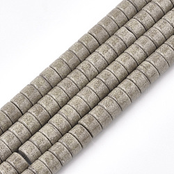 Natural Agate Beads Strands, Dyed, Column, Slate Gray, 8.5x5mm, Hole: 1mm, 76pcs/strand, 15.7 inch(G-S286-08A)