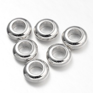 Platinum Donut Brass Spacer Beads