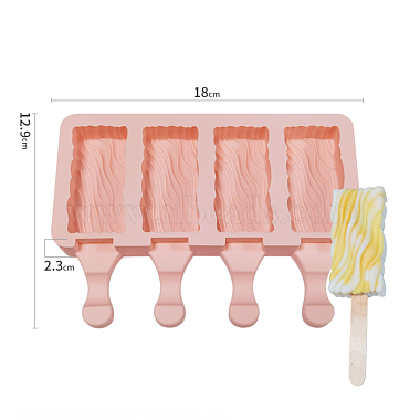 Food Grade DIY Rectangle Ice-cream Silicone Molds(DIY-D062-02C)-6