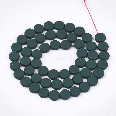 Vaporisez peints non-magnétiques synthétiques perles d'hématite brins(G-T116-01A-14)-2