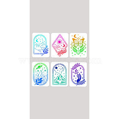 Sun & Mountain & Butterfly PET Out Drawing Painting Stencils(DIY-WH0416-0021)-8