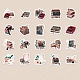 40Pcs 20 Styles Paper Self Adhesive Cartoon Stickers(PW-WG16897-06)-1