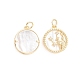 Brass Micro Pave Cubic Zirconia Pendants(ZIRC-E164-36H-G)-1