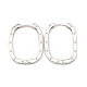 Brass Oval with Polka Dot Hoop Earrings for Woman(EJEW-F314-02C-P)-1