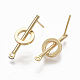Brass Stud Earring Findings(KK-R132-059-NF)-2