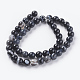Round Dyed Natural Black Agate Beads Strands(X-G-G582-8mm-07)-2