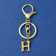 304 Stainless Steel Initial Letter Charm Keychains(KEYC-YW00005-08)-1