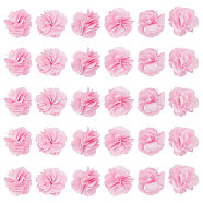40Pcs Polyester Fabric Flowers, for DIY Headbands Flower Accessories Wedding Hair Accessories for Girls Women, Pink, 34mm(FIND-CP0001-07B)