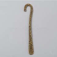 Alloy Hair Sticks, with Loop, Hair Accessories for Women, Antique Bronze, 120x20.5x2mm, Hole: 3mm(MRMJ-WH0077-103B)