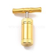 Aluminum Alloy Mini Tobacco Pipe, Metal Smoke Compressor, Golden, 84~106x64x25.5mm(AJEW-WH0277-01G)