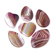 Natural Brazilian Agate Pendants, Dyed, Mixed Shapes, Indian Red, 36~61x30~38x5.5~6mm, Hole: 1.5mm(G-S295-05C)