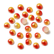 ABS Plastic Imitation Pearl Cabochons, Nail Art Decoration Accessories, Half Round, Red, 6x3mm, 120pcs/bag(FIND-WH0038-44)