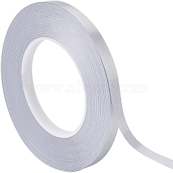 PVC Plastic Edge Banding, Adhesive Veneer Edge Trim for DIY Floor, Table, Cabinet, Furniture, Decorative Trim, Silver, 10x0.2mm, 50m/roll(AJEW-WH0010-62B-02)