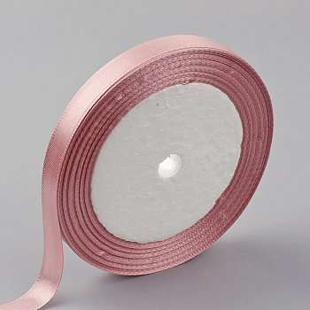 Single Face Satin Ribbon, Polyester Ribbon, Pink, 2 inch(50mm), about 25yards/roll(22.86m/roll), 100yards/group(91.44m/group), 4rolls/group