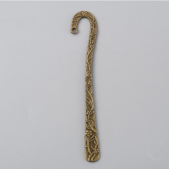 Alloy Hair Sticks, with Loop, Hair Accessories for Women, Antique Bronze, 120x20.5x2mm, Hole: 3mm