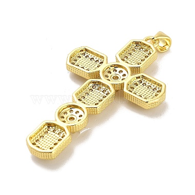 micro cuivres ouvrent pendentifs de zircons(KK-K365-06A-G)-3