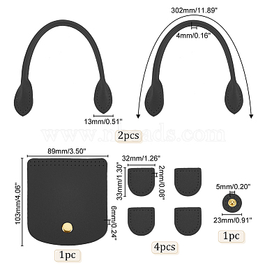 Conjuntos de accesorios para tejer bolsos de cuero pu(FIND-WH0120-09B)-2