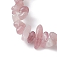 Bracelets extensibles en perles de quartz rose naturel pour femmes(BJEW-JB10046-15)-3