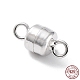 Anti-Tarnish Rhodium Plated 925 Sterling Silver Magnetic Clasps(STER-A043-01P)-1