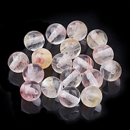 Cellulose Acetate(Resin) Beads, Round, Pink, 8mm, Hole: 1.5mm(KY-Q048-8mm-8019)
