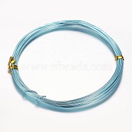 Round Aluminum Wire, Bendable Metal Craft Wire, for DIY Arts and Craft Projects, Aqua, 15 Gauge, 1.5mm, 5m/roll(16.4 Feet/roll)(AW-D009-1.5mm-5m-02)