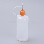 60ml Plastic Glue Bottles, with Steel Pin, Orange, 11.5~11.6x3.5cm, Capacity: 60ml(2.02 fl. oz)(DIY-WH0025-01B)