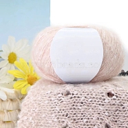 Wool Yarn, for Weaving, Knitting & Crochet, Misty Rose, 2mm, 144m/skein(PW-WG88336-02)