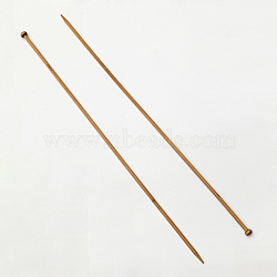 Bamboo Single Pointed Knitting Needles, Peru, 400x12x5mm, 2pcs/bag(TOOL-R054-5.0mm)