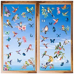 8 Sheets 8 Styles PVC Waterproof Wall Stickers, Self-Adhesive Decals, for Window or Stairway Home Decoration, Hummingbird, 200x145mm, 1 sheet/style(DIY-WH0345-169)