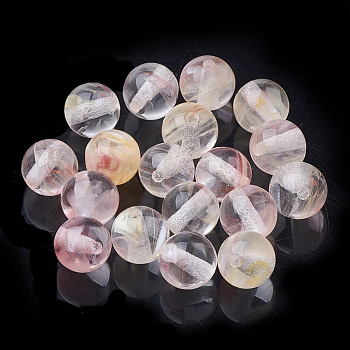 Cellulose Acetate(Resin) Beads, Round, Pink, 8mm, Hole: 1.5mm