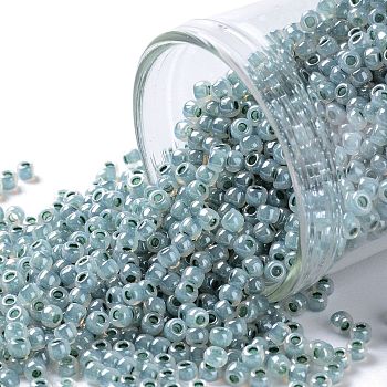 TOHO Round Seed Beads, Japanese Seed Beads, (915) Dark Sea Foam Ceylon Pearl, 11/0, 2.2mm, Hole: 0.8mm, about 1111pcs/bottle, 10g/bottle