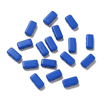 Opaque Acrylic Beads, Rectangle, Royal Blue, 8x4x3mm, Hole: 1mm